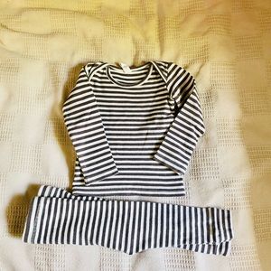 EUC Q by Quincy Mae striped set